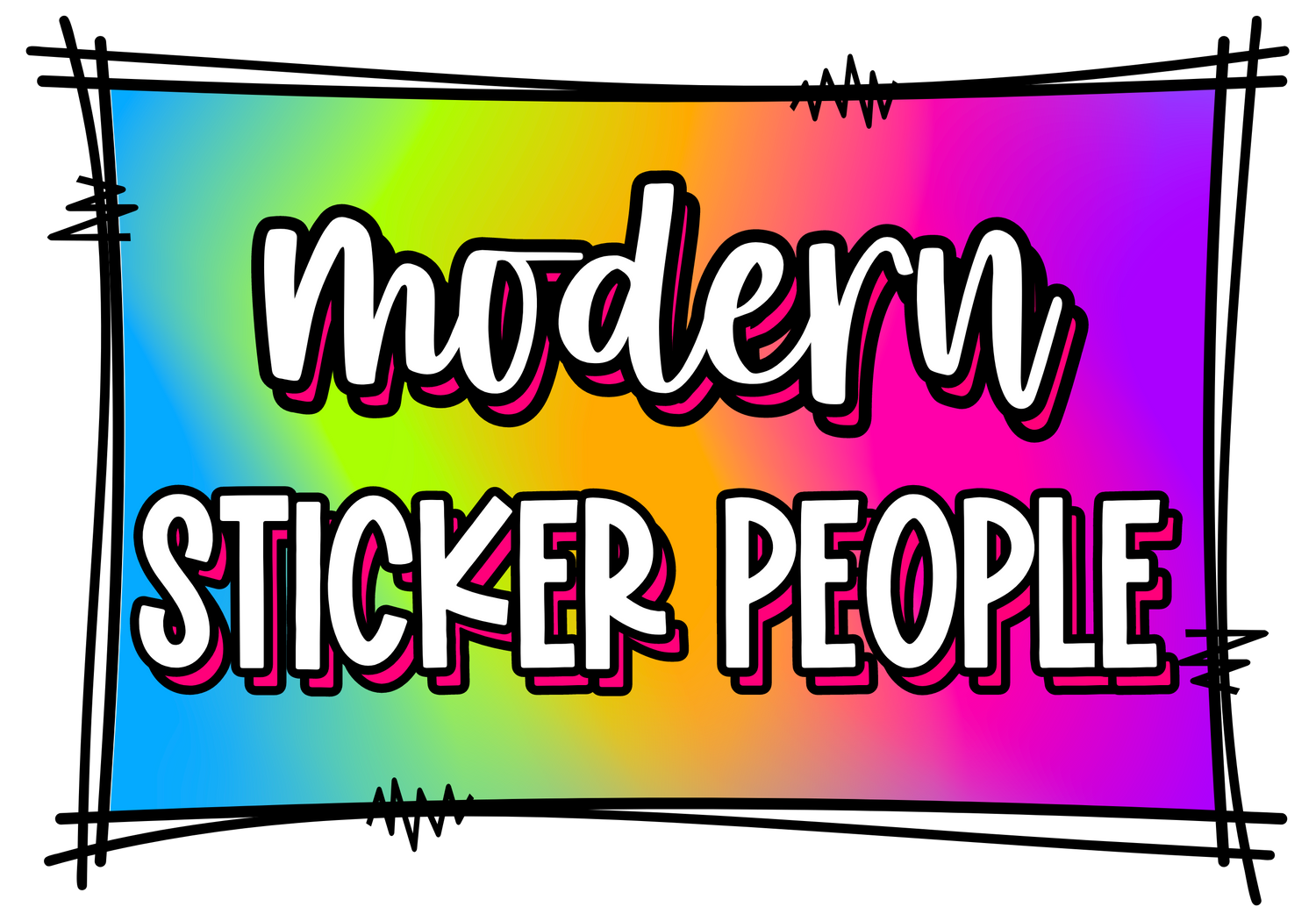 The Modern Stick People - Line Sketch Art Drawings