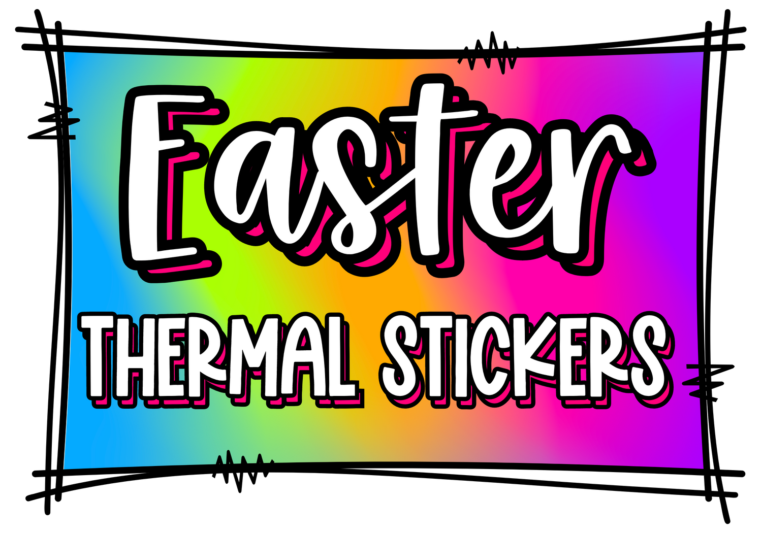 Easter Small Business Thermal Stickers