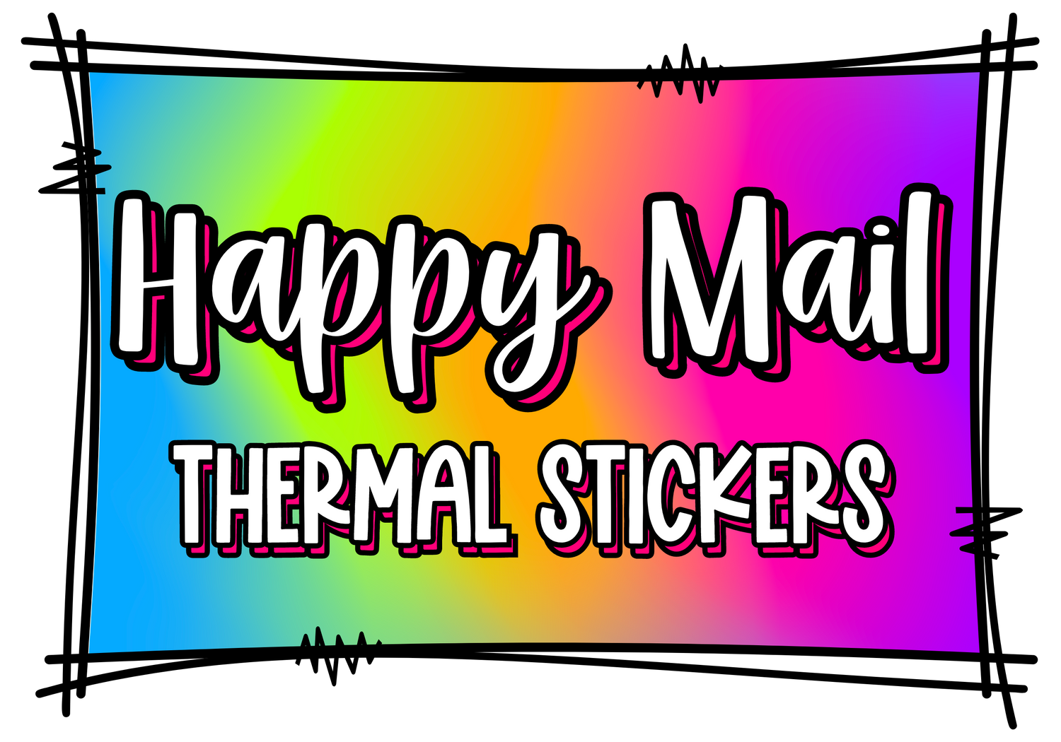 Happy Mail Small Business Thermal Stickers