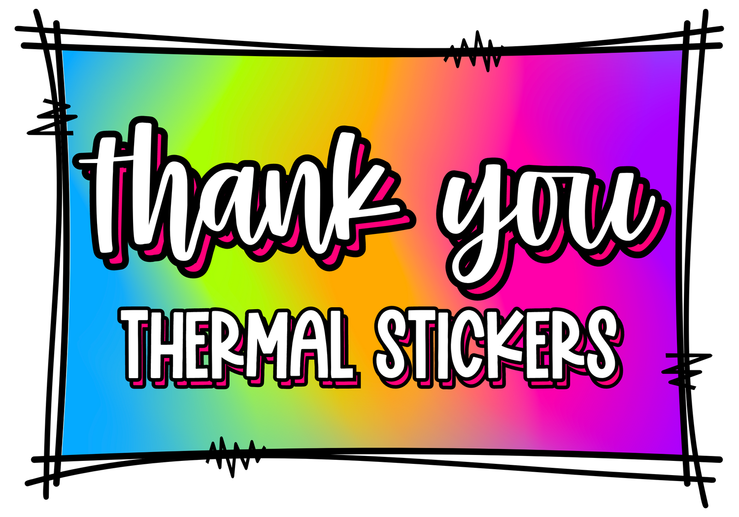 Thank You Small Business Thermal Stickers