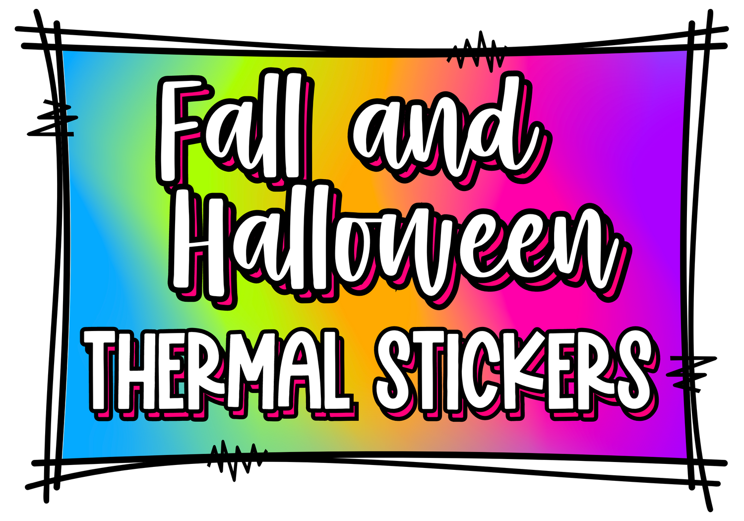 Fall & Halloween Small Business Thermal Stickers