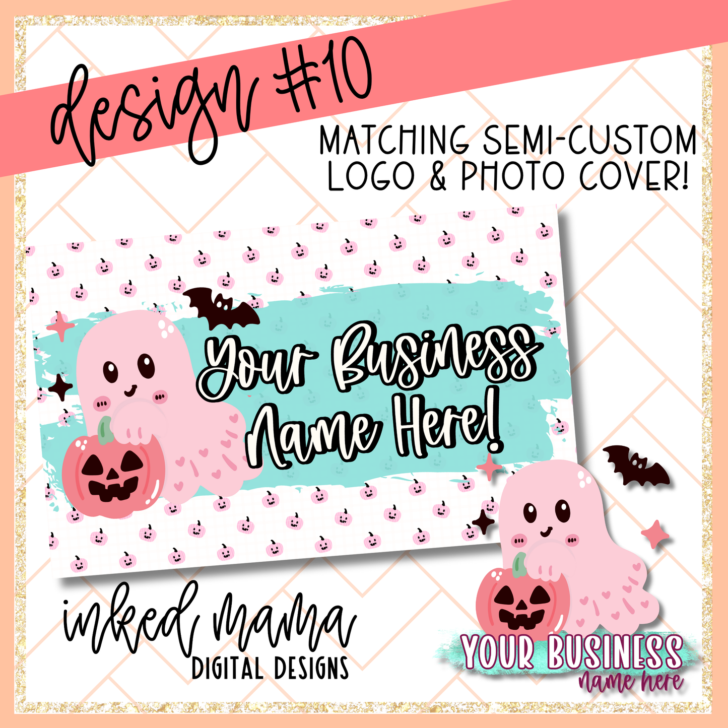2025 Halloween Semi- Custom Logos | Small Business Digital Branding