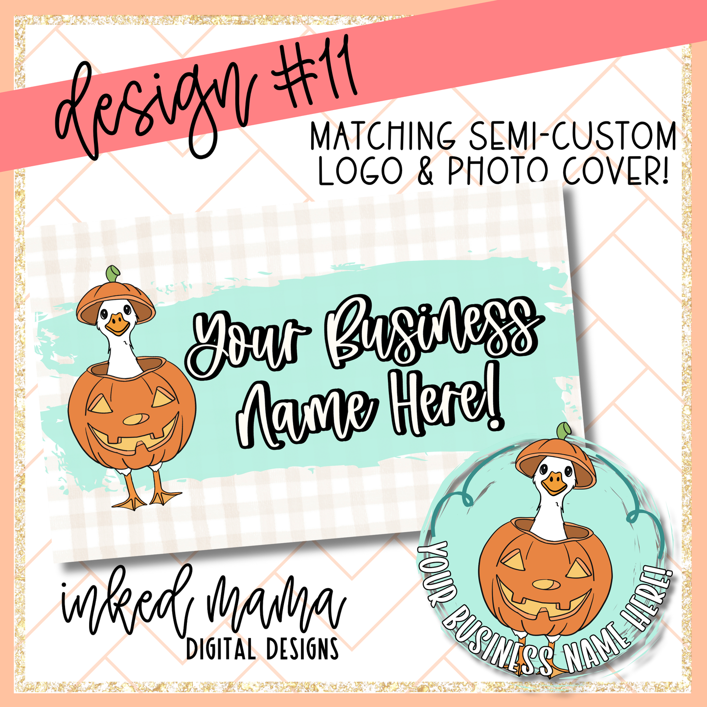 2025 Halloween Semi- Custom Logos | Small Business Digital Branding