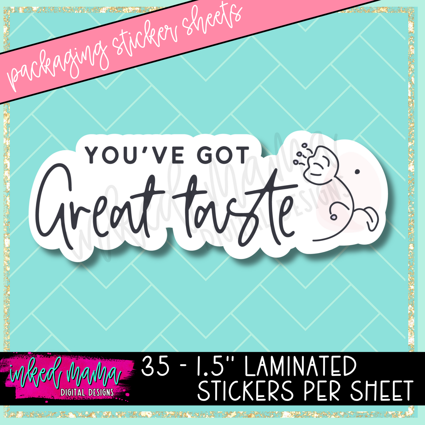 Black + White Florals | Small Business Packaging Vinyl Stickers