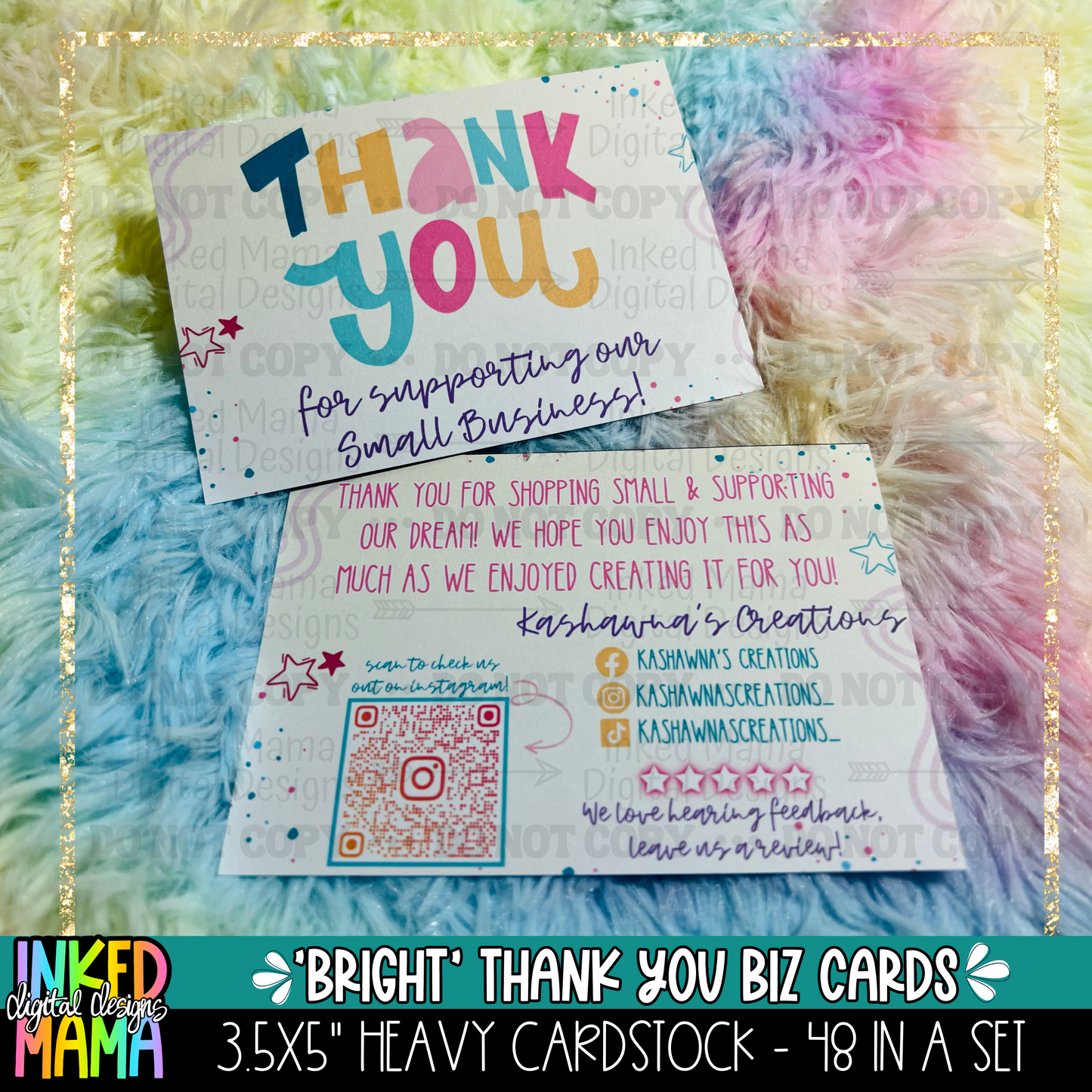 Bright + Colorful Thank You Cards | Small Business Printed Business Products