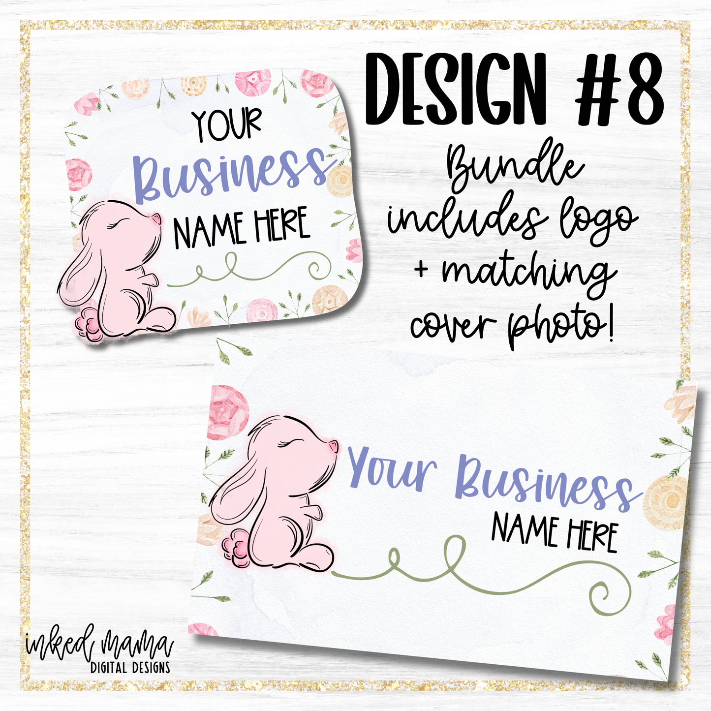 Easter Day Covers + Matching Logos | Small Business Digital Branding