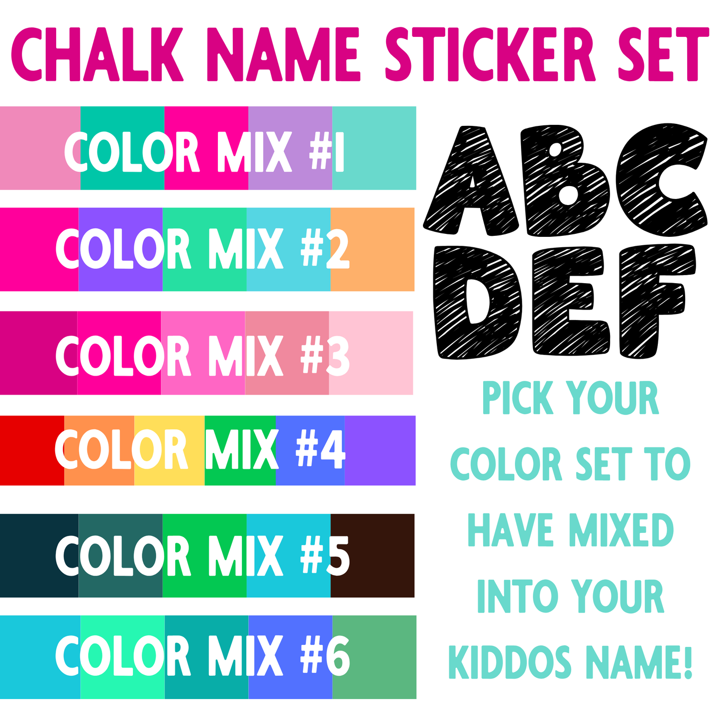 Name Stickers | Chalk | Back to School Supplies