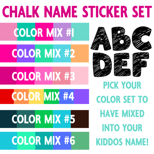 Name Stickers | Chalk | Back to School Supplies