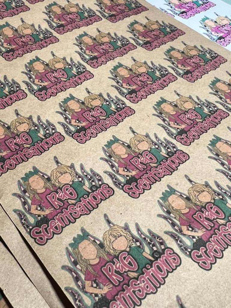 Kraft Paper Branded Packaging Sheets | Small Business Printed Branding Products