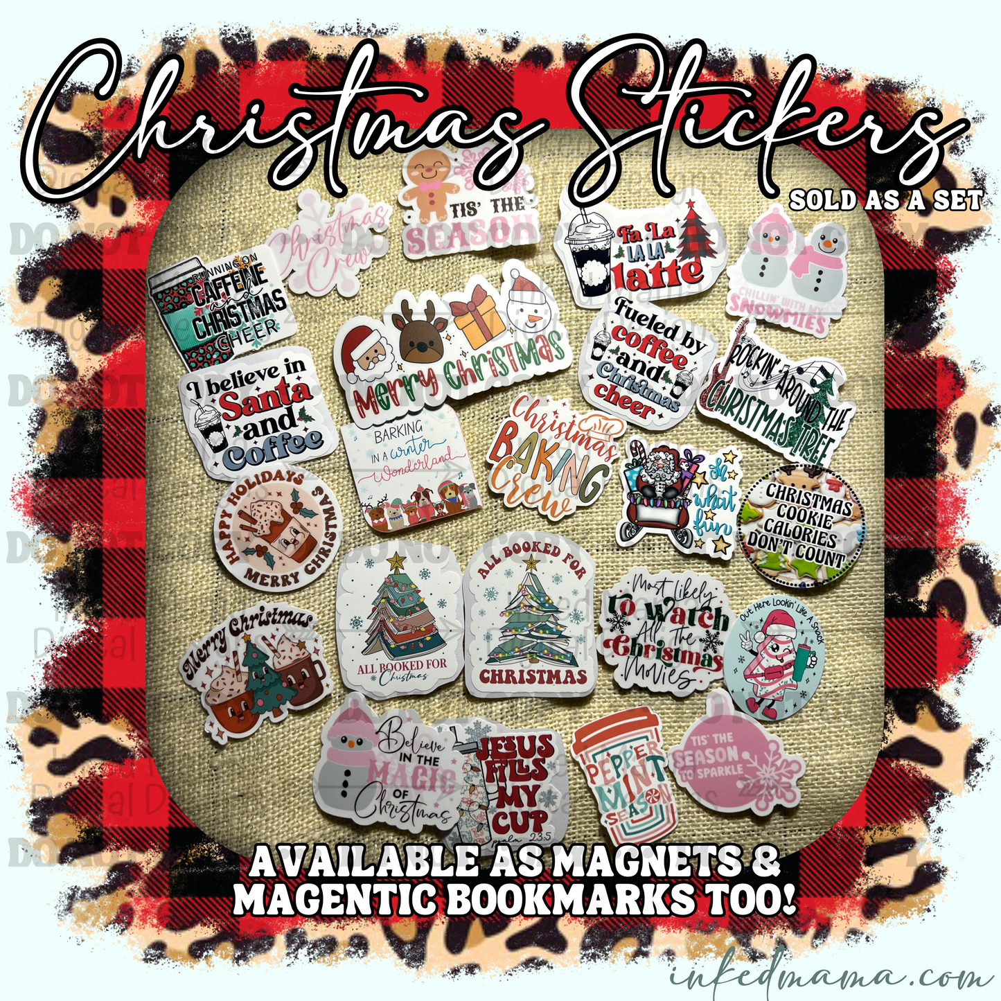 Christmas Packaging & Fillers Stickers | Set of 25