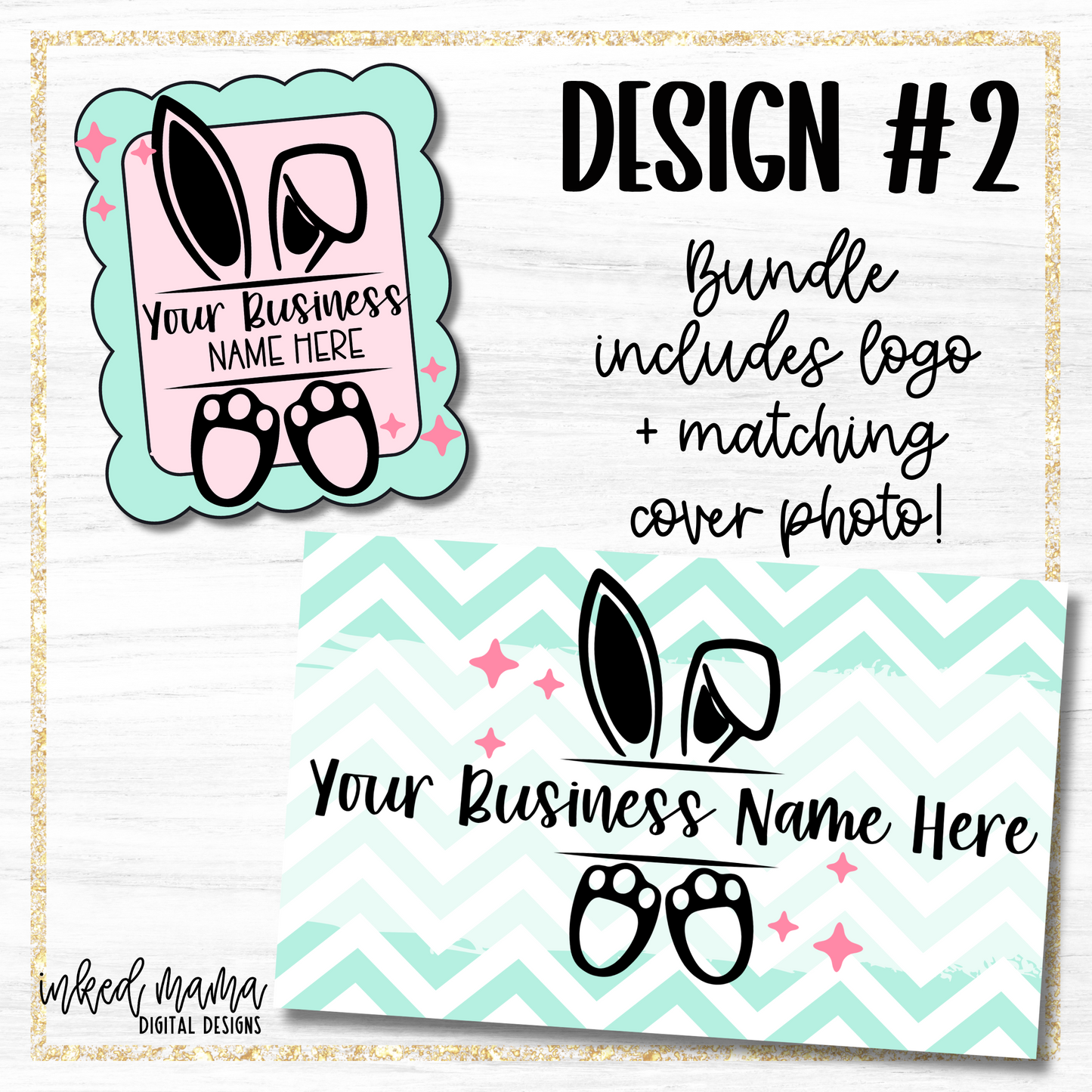 Easter Day Covers + Matching Logos | Small Business Digital Branding