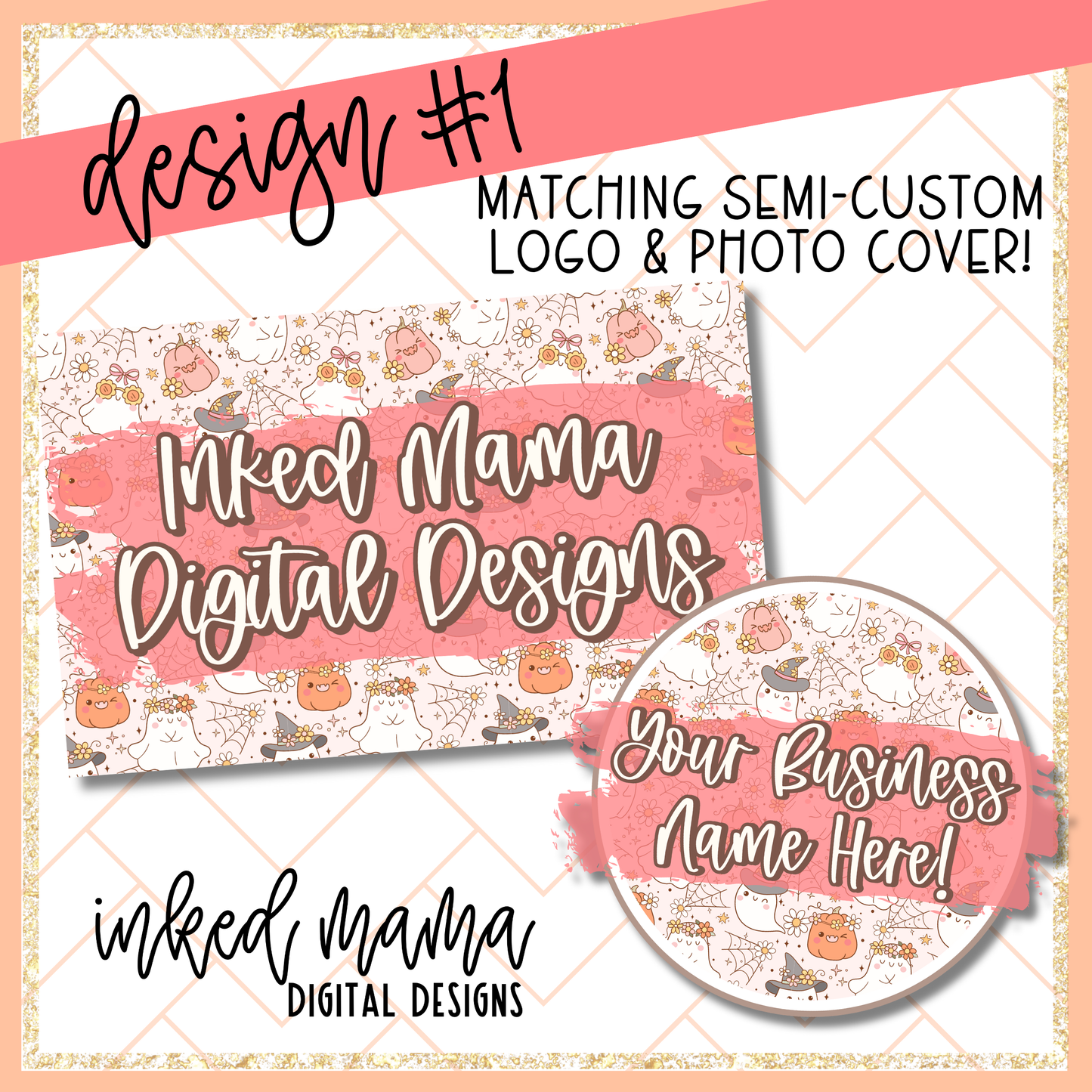 2025 Halloween Semi- Custom Logos | Small Business Digital Branding