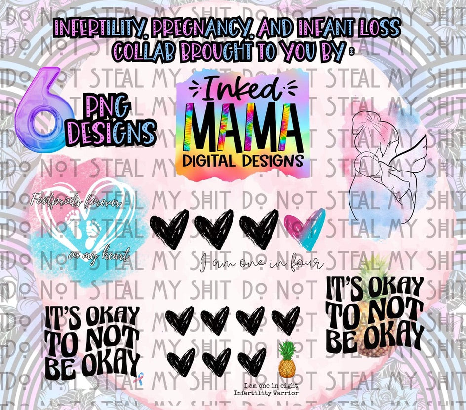 Infertility, Pregnancy & Infant Loss Collab - Instant download - 28 Digitial Designs