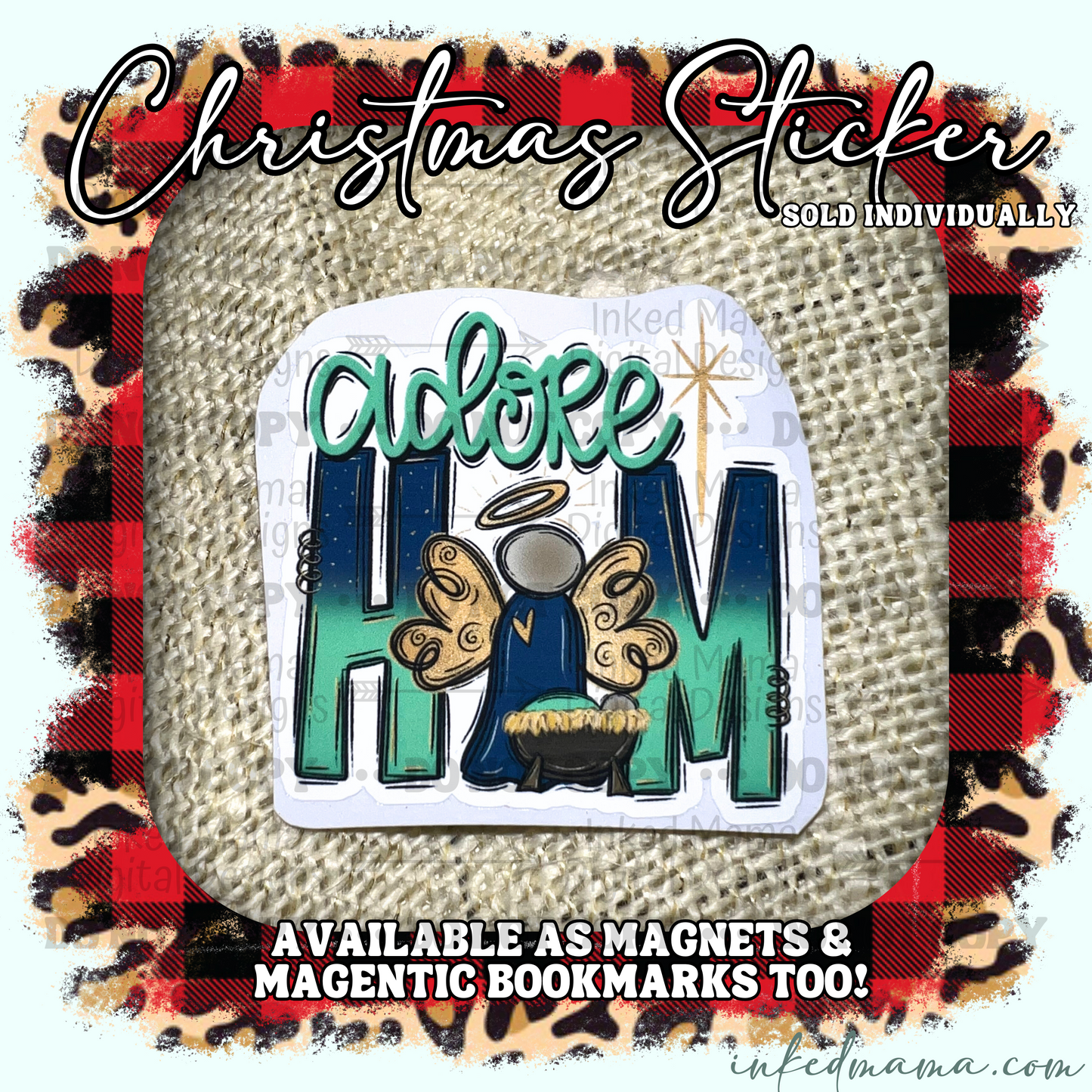 Adore Him - Vinyl Sticker | Magnet | Magnetic Bookmark