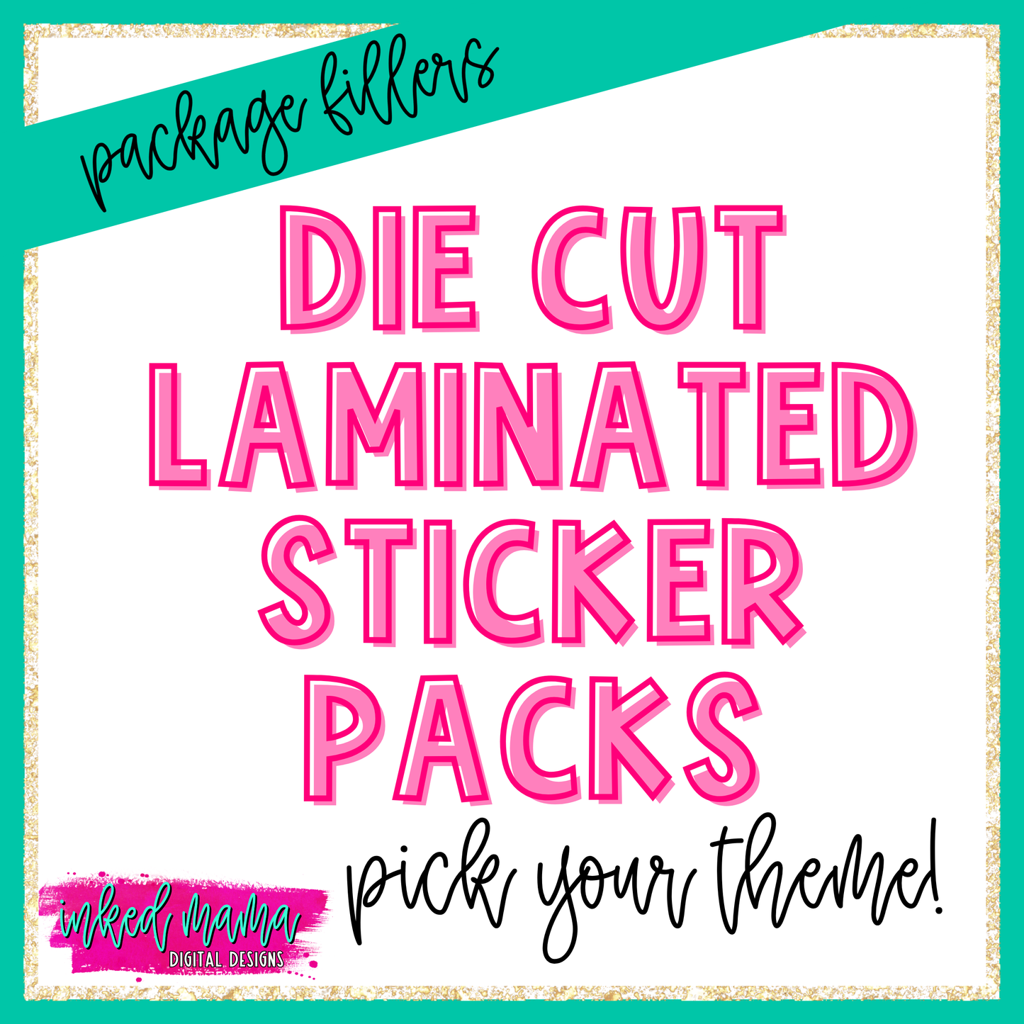 Matte Laminated Die Cut Vinyl Stickers Packs | Package Fillers
