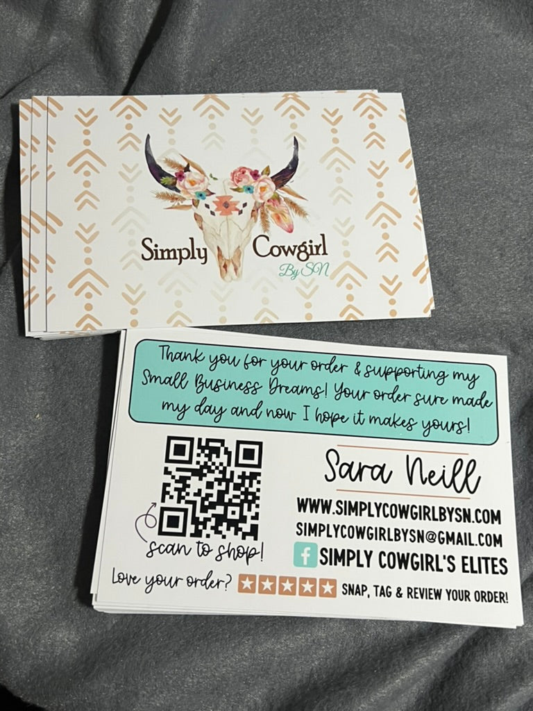 4x6" Semi-Custom Logo Thank You Cards | Small Business Packaging Fillers