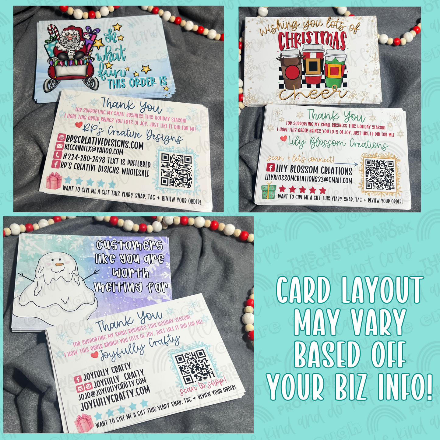 Holiday Thank You Cards | Small Business Branding