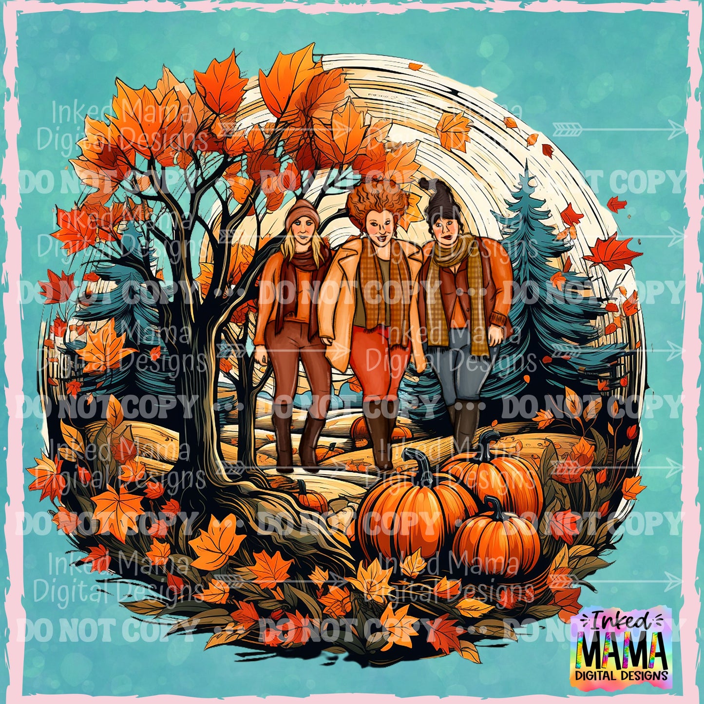 Halloween SISTAS Pre-Made Sublimation Gang Sheet