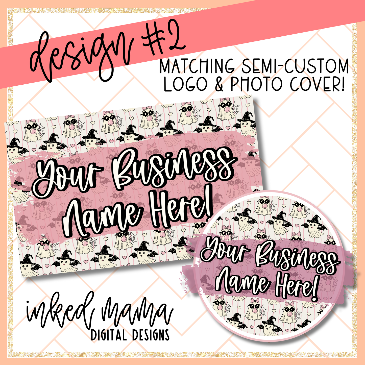 2025 Halloween Semi- Custom Logos | Small Business Digital Branding