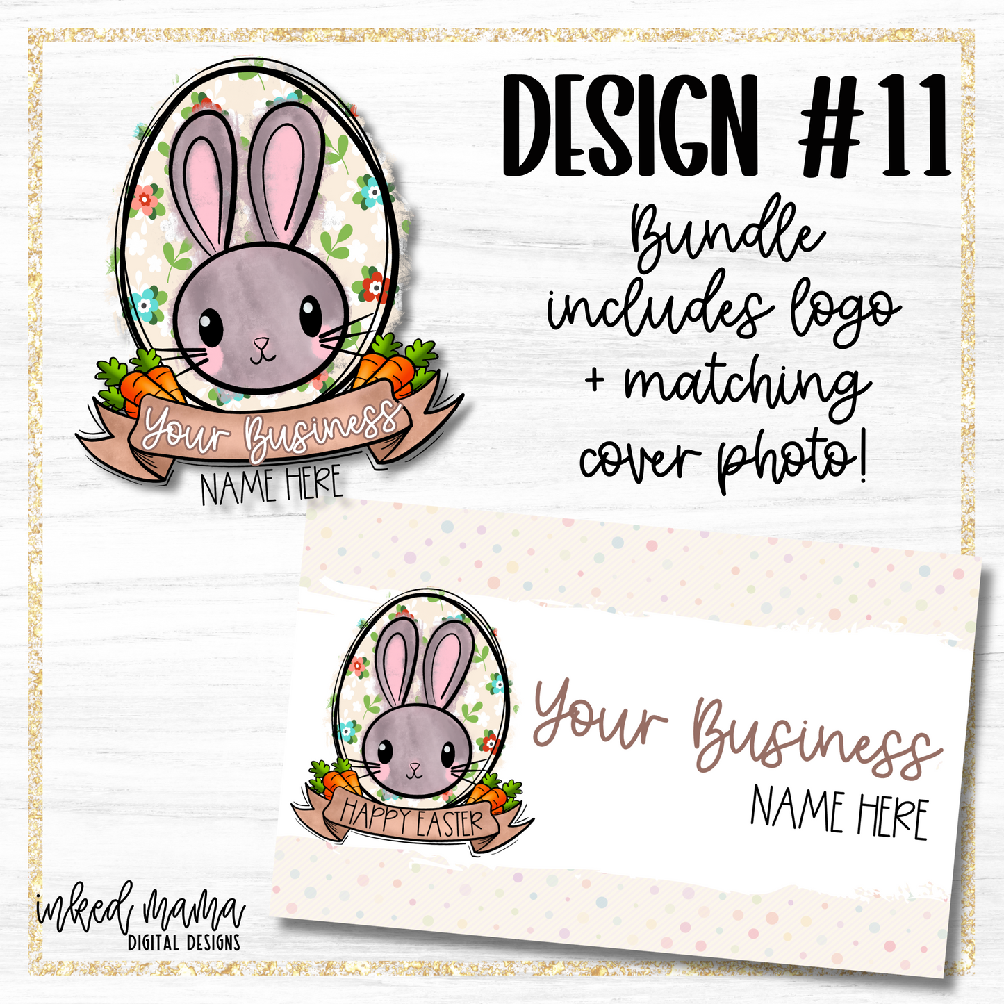 Easter Day Covers + Matching Logos | Small Business Digital Branding