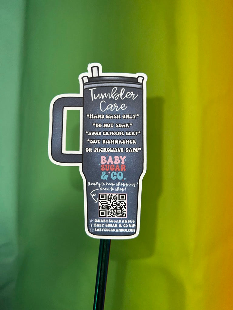 Tumbler Cut Out Care Cards - Custom to you! - Small Business Packaging Fillers