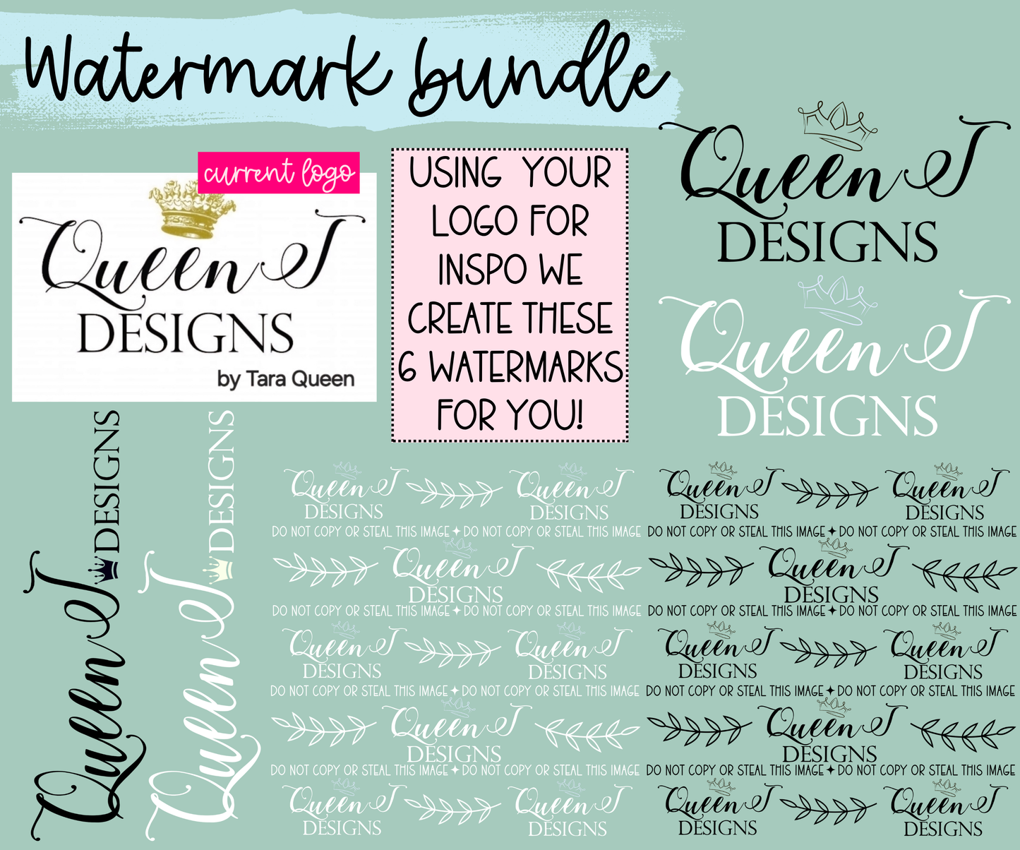 Watermark Logo Bundle | Custom Small Business Digital Branding