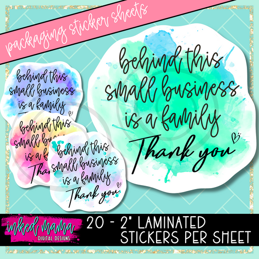 Behind this small business is a family | Small Business Packaging Vinyl Stickers
