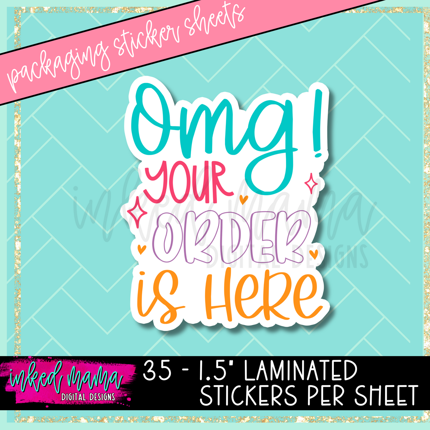 Bright Fun Mix #1 | Small Business Packaging Vinyl Stickers