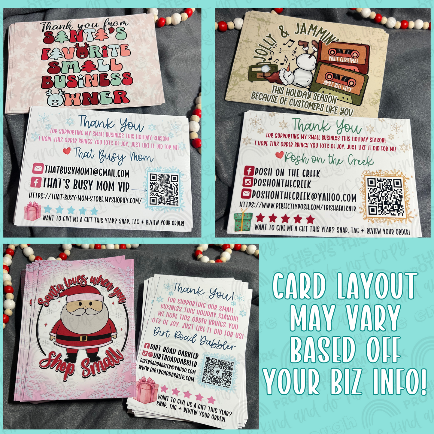 Holiday Thank You Cards | Small Business Branding