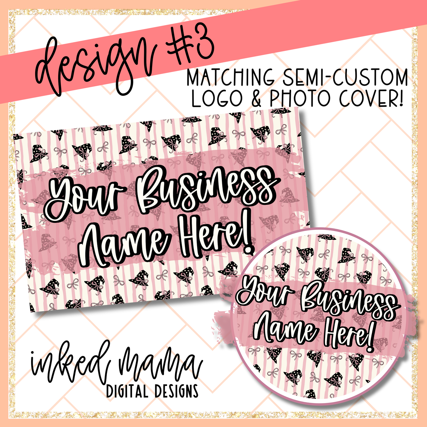 2025 Halloween Semi- Custom Logos | Small Business Digital Branding
