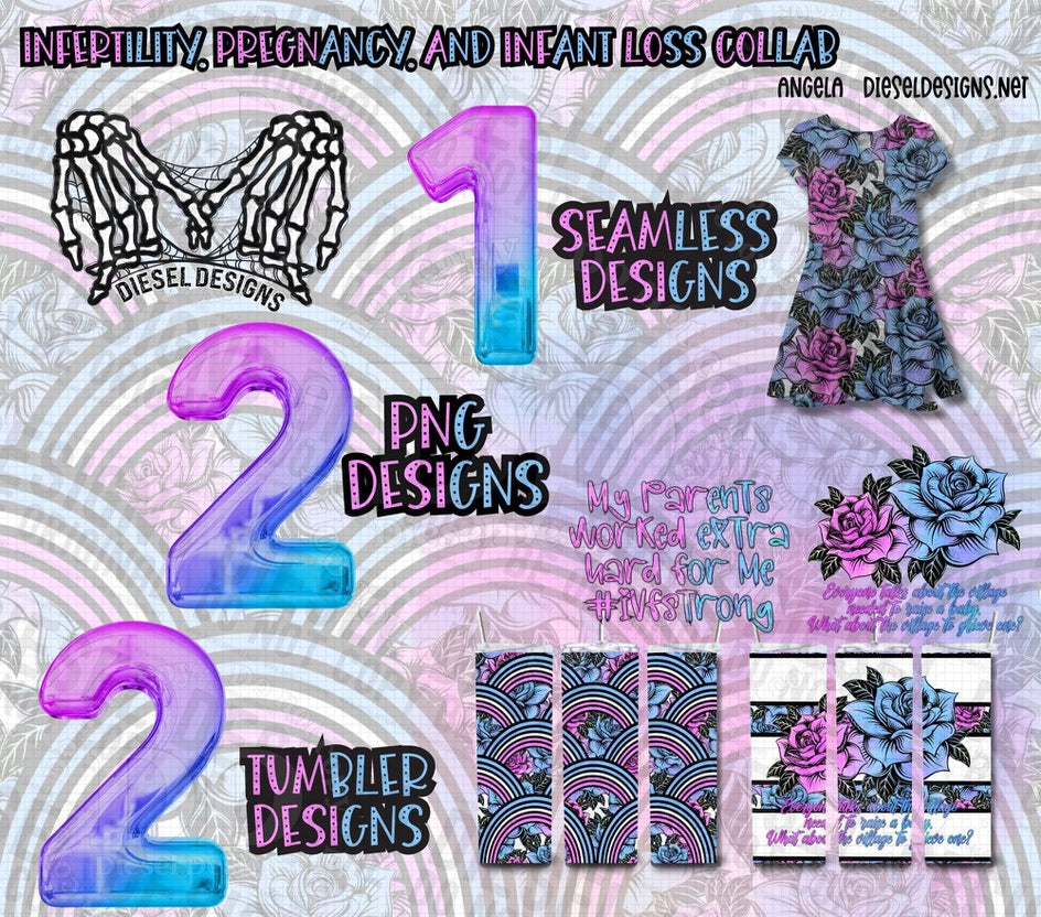Infertility, Pregnancy & Infant Loss Collab - Instant download - 28 Digitial Designs