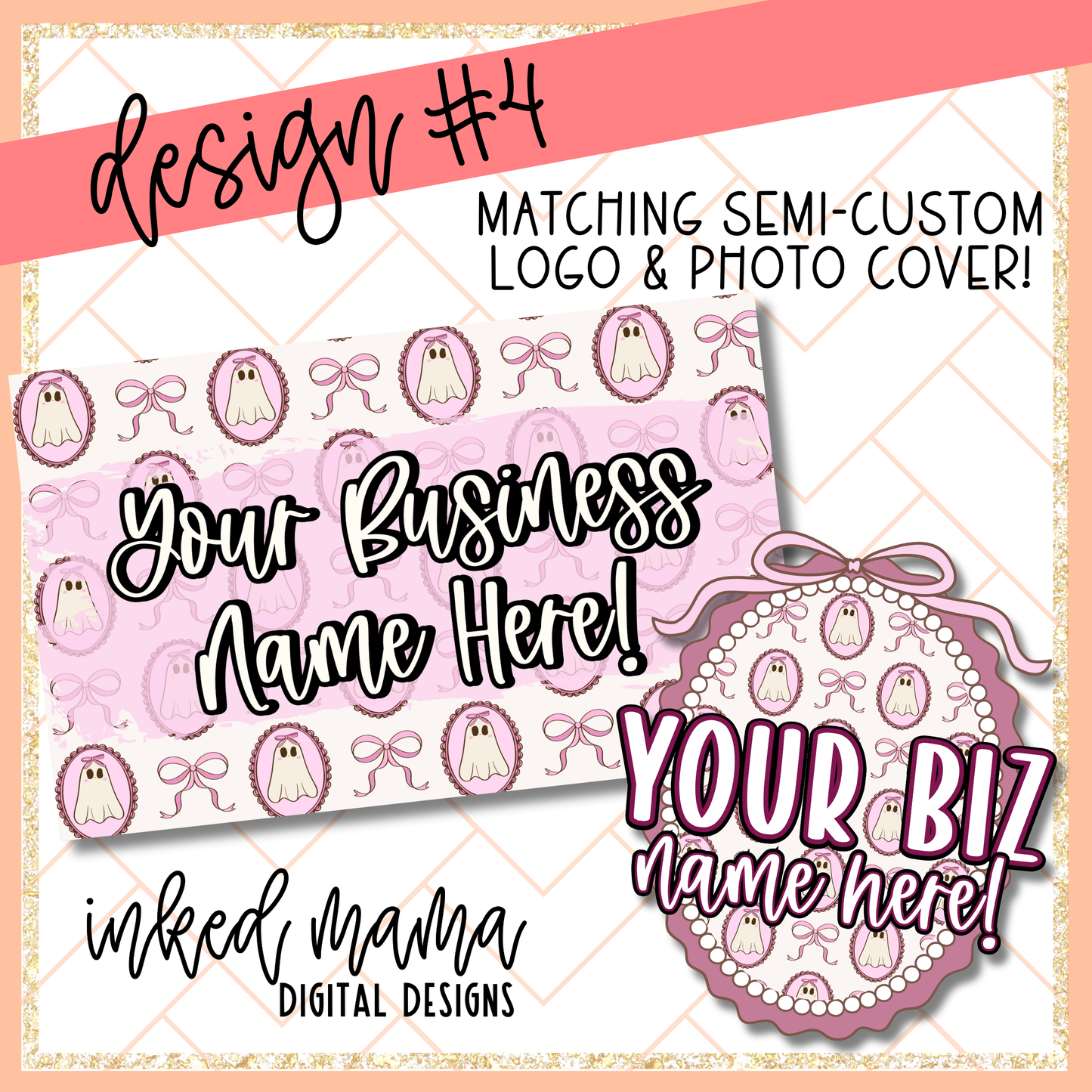 2025 Halloween Semi- Custom Logos | Small Business Digital Branding