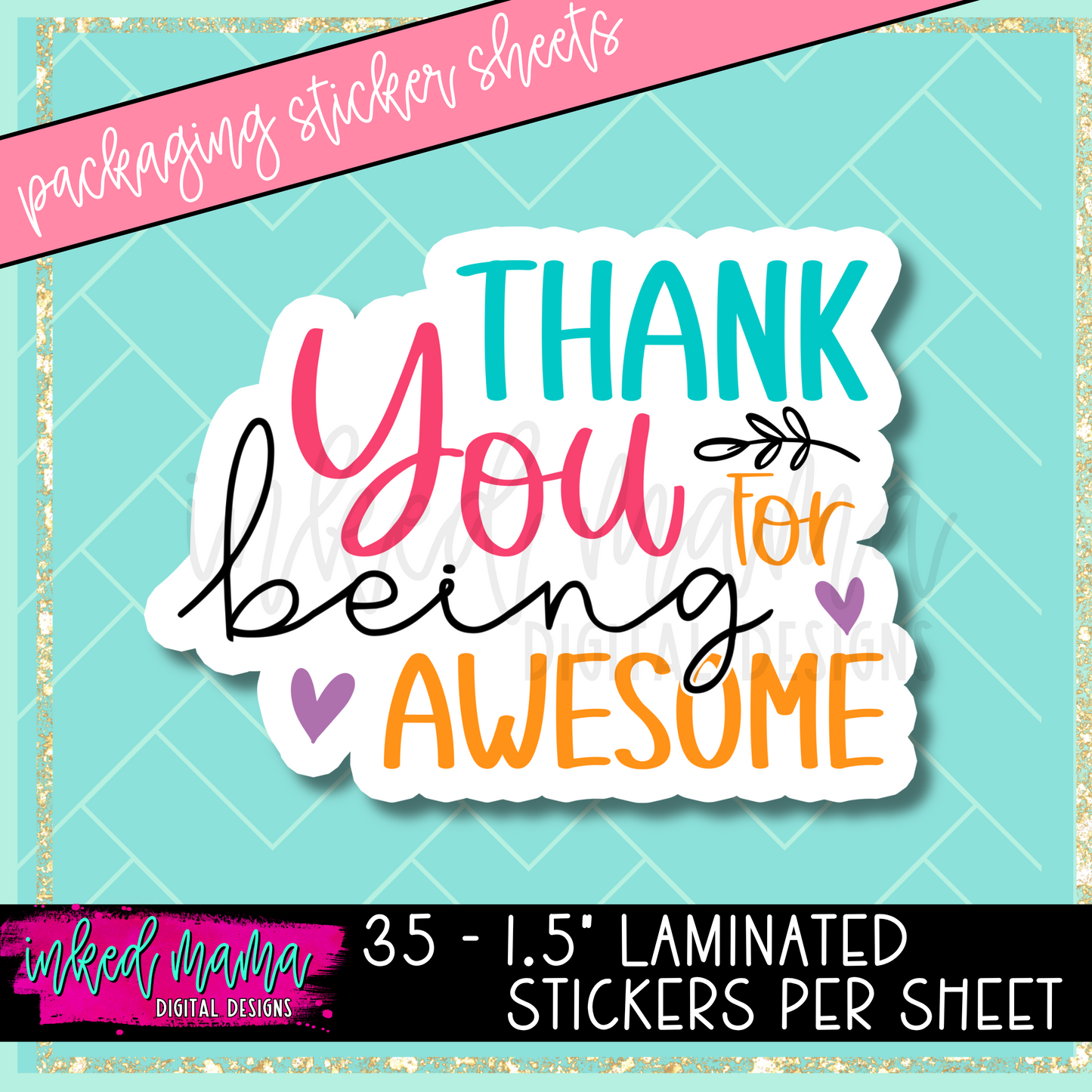 Bright Fun Mix #1 | Small Business Packaging Vinyl Stickers