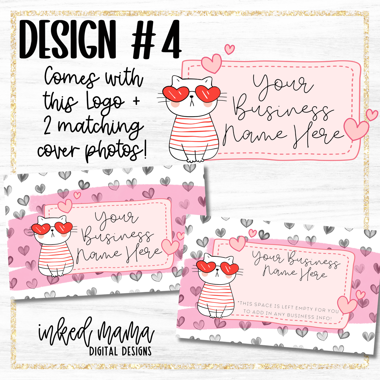 Valentine's Day Cover + Matching Logo | Small Business Digital Branding