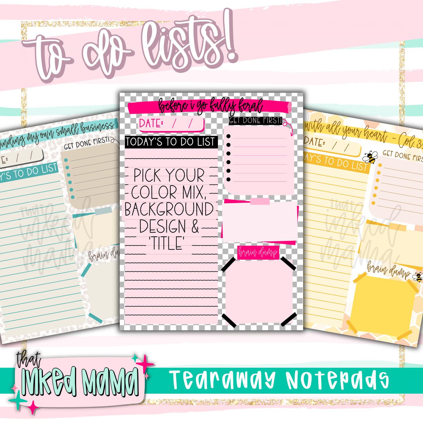 To-Do List 8.5x11" Tearaway Notepads | 30 pages