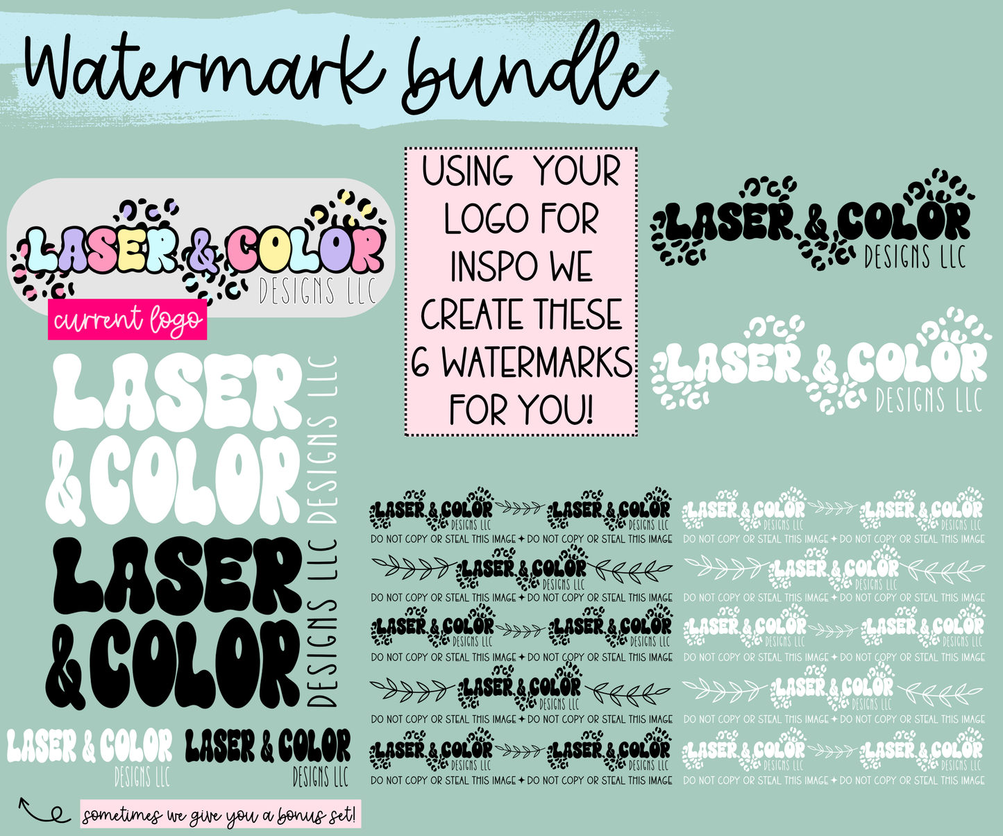 Watermark Logo Bundle | Custom Small Business Digital Branding