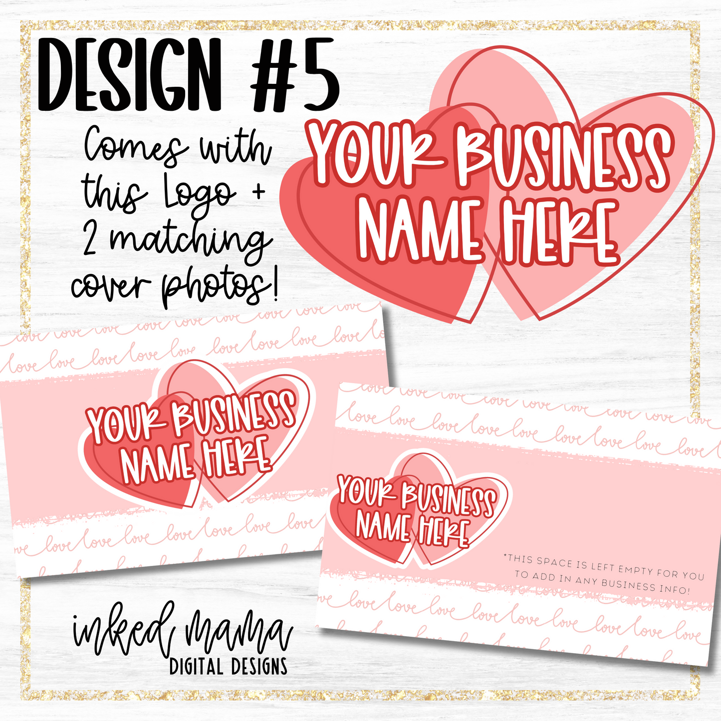 Valentine's Day Cover + Matching Logo | Small Business Digital Branding