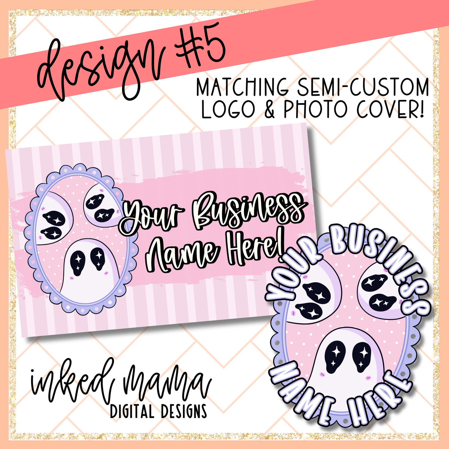 2025 Halloween Semi- Custom Logos | Small Business Digital Branding