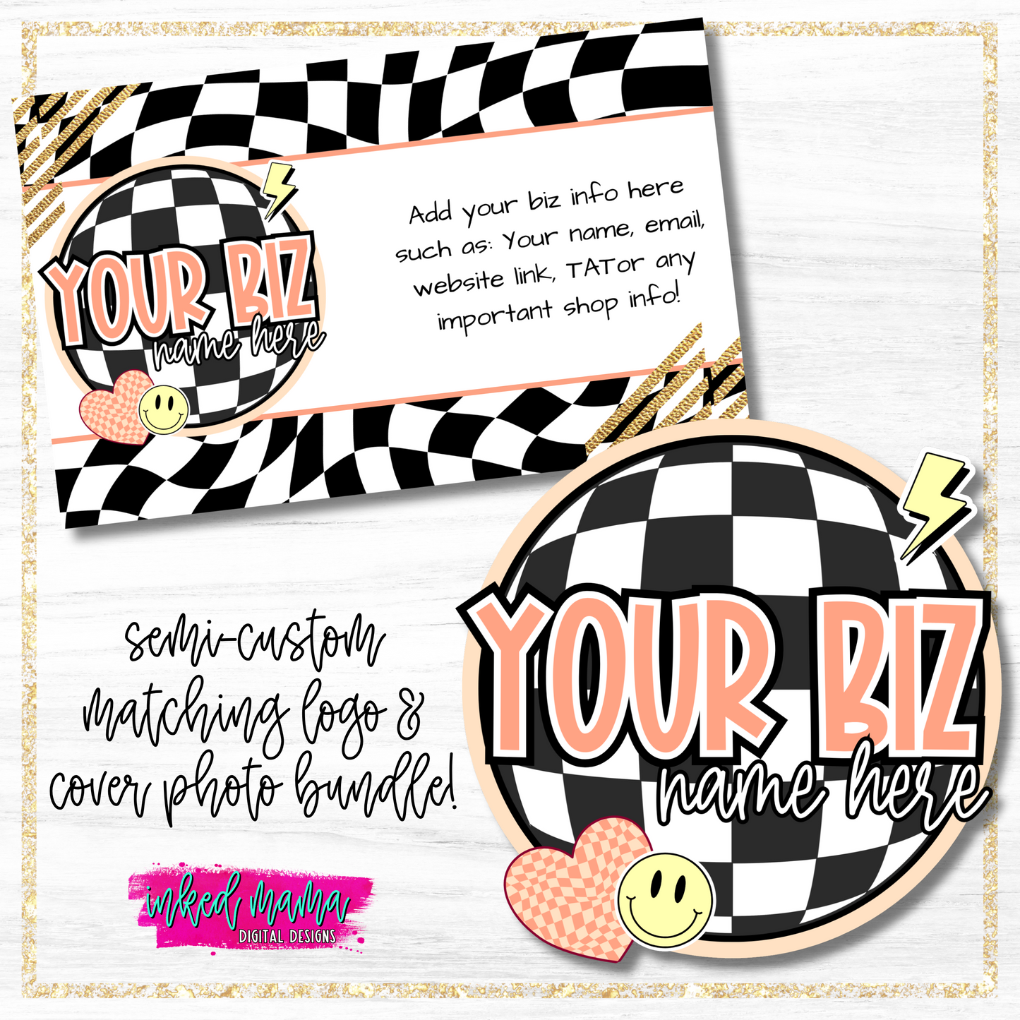 Checkered Box Logos | Semi-Custom Small Business Digital Branding