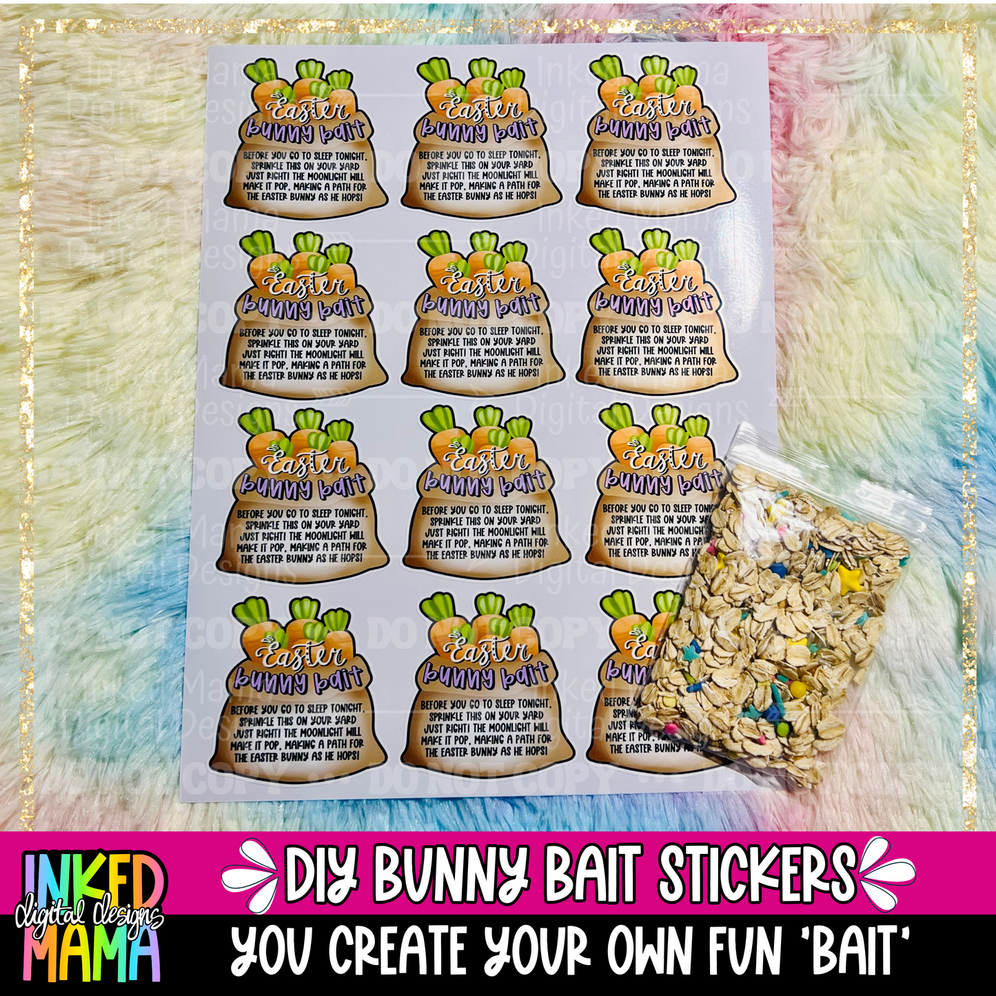 DIY Easter Bunny Bait - ONLY the Stickers