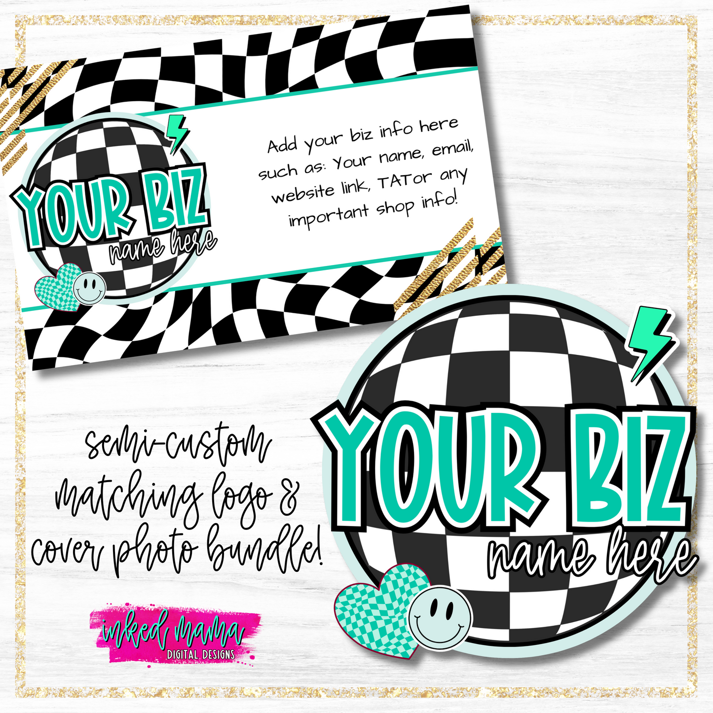 Checkered Box Logos | Semi-Custom Small Business Digital Branding