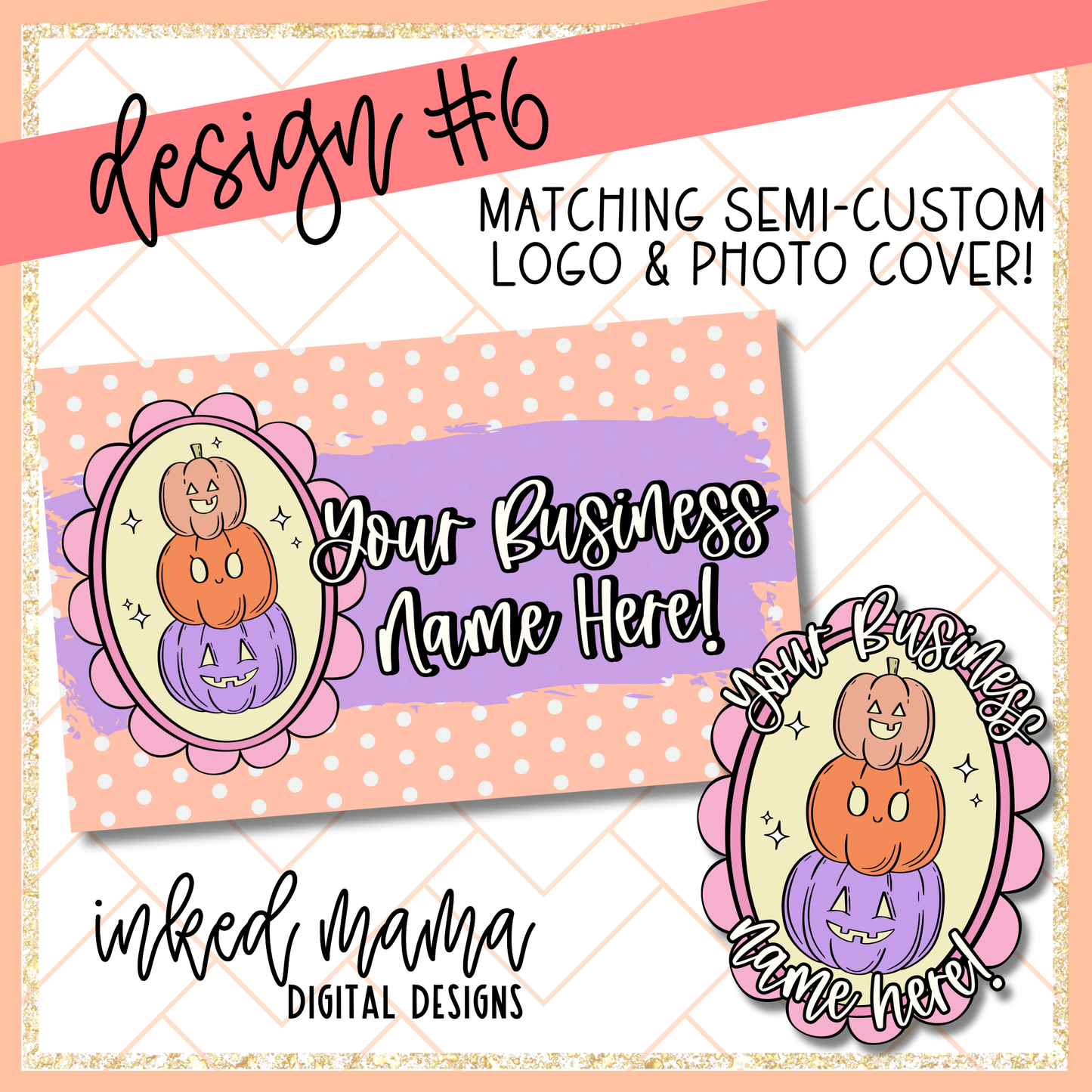 2025 Halloween Semi- Custom Logos | Small Business Digital Branding