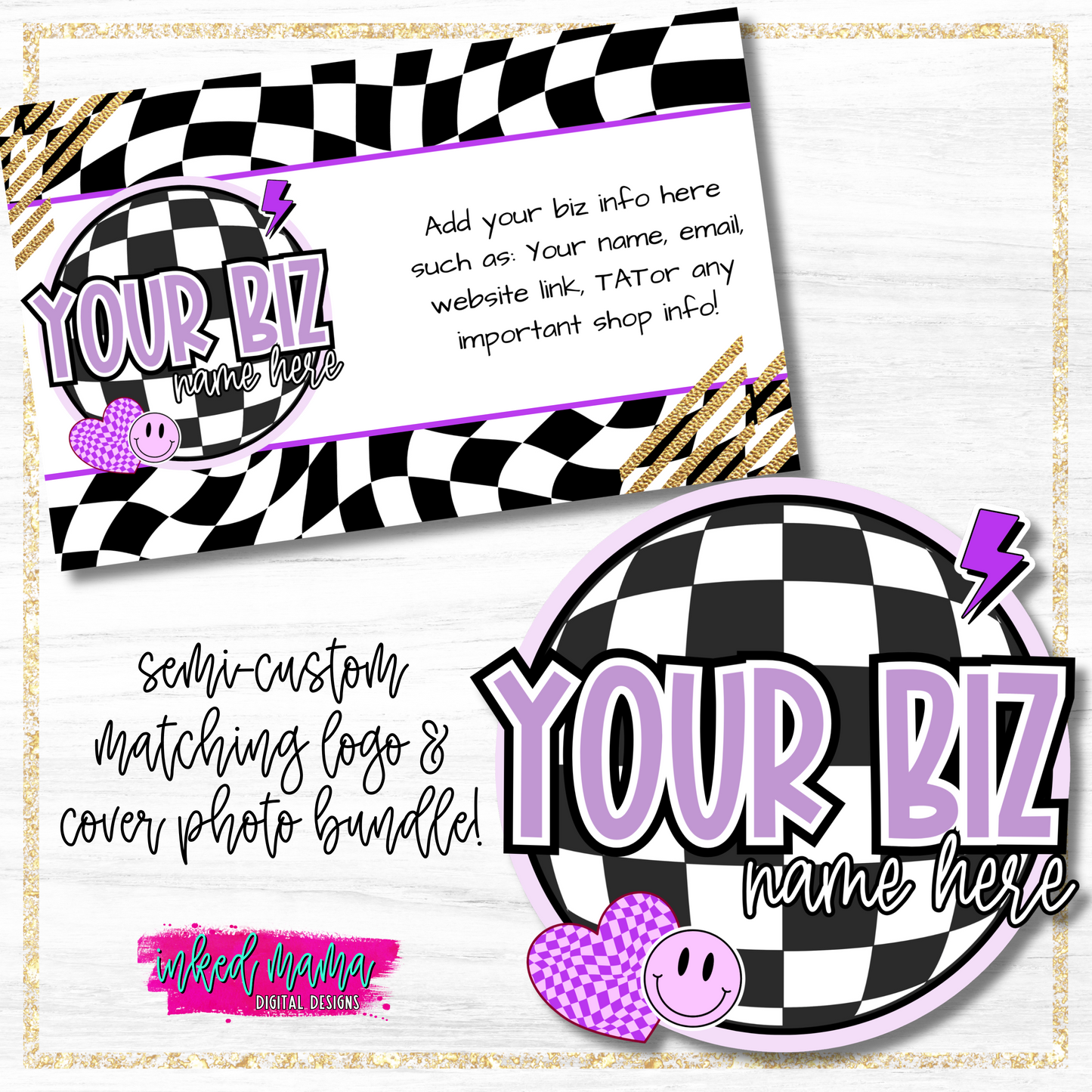 Checkered Box Logos | Semi-Custom Small Business Digital Branding