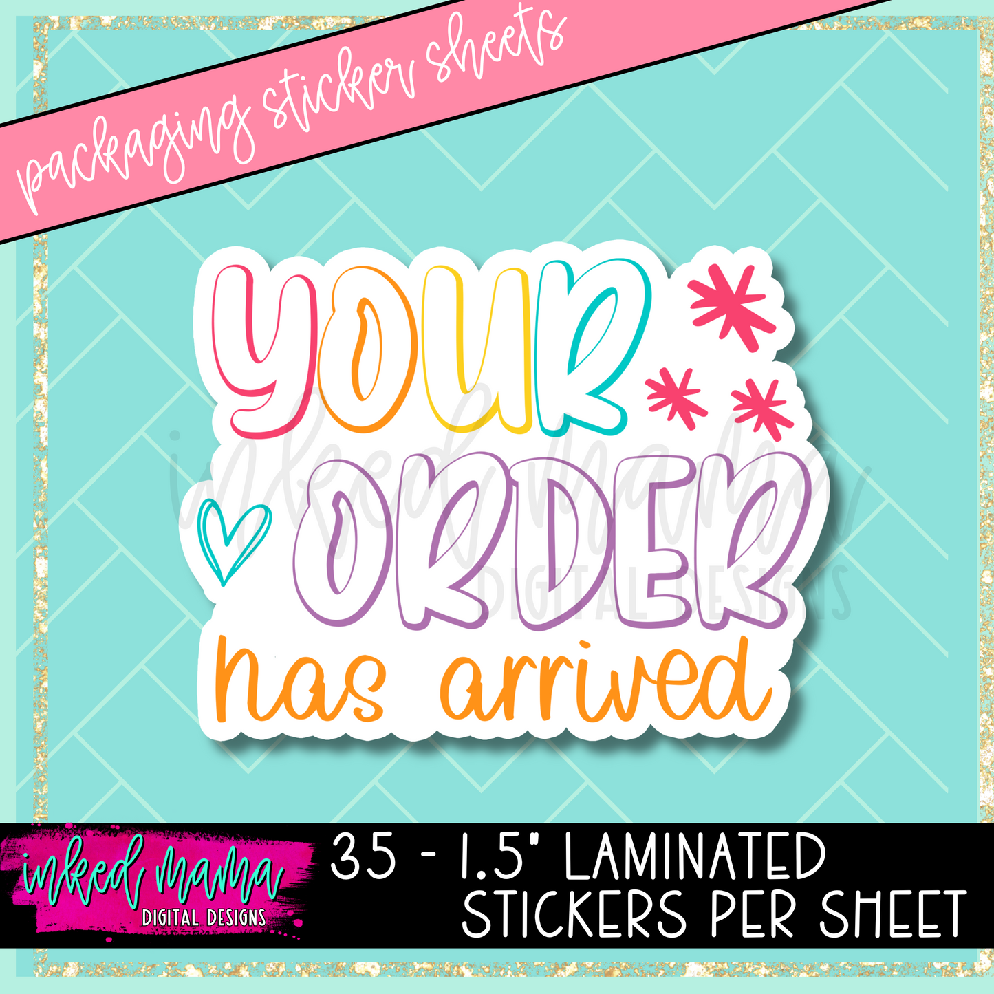 Bright Fun Mix #1 | Small Business Packaging Vinyl Stickers