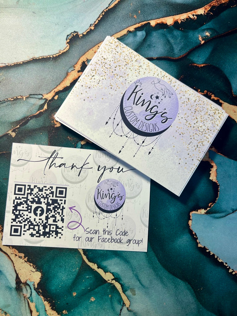 Logo Thank you Care 4x6" Cards | Double Sided + Custom to you | Small Business Packaging Fillers