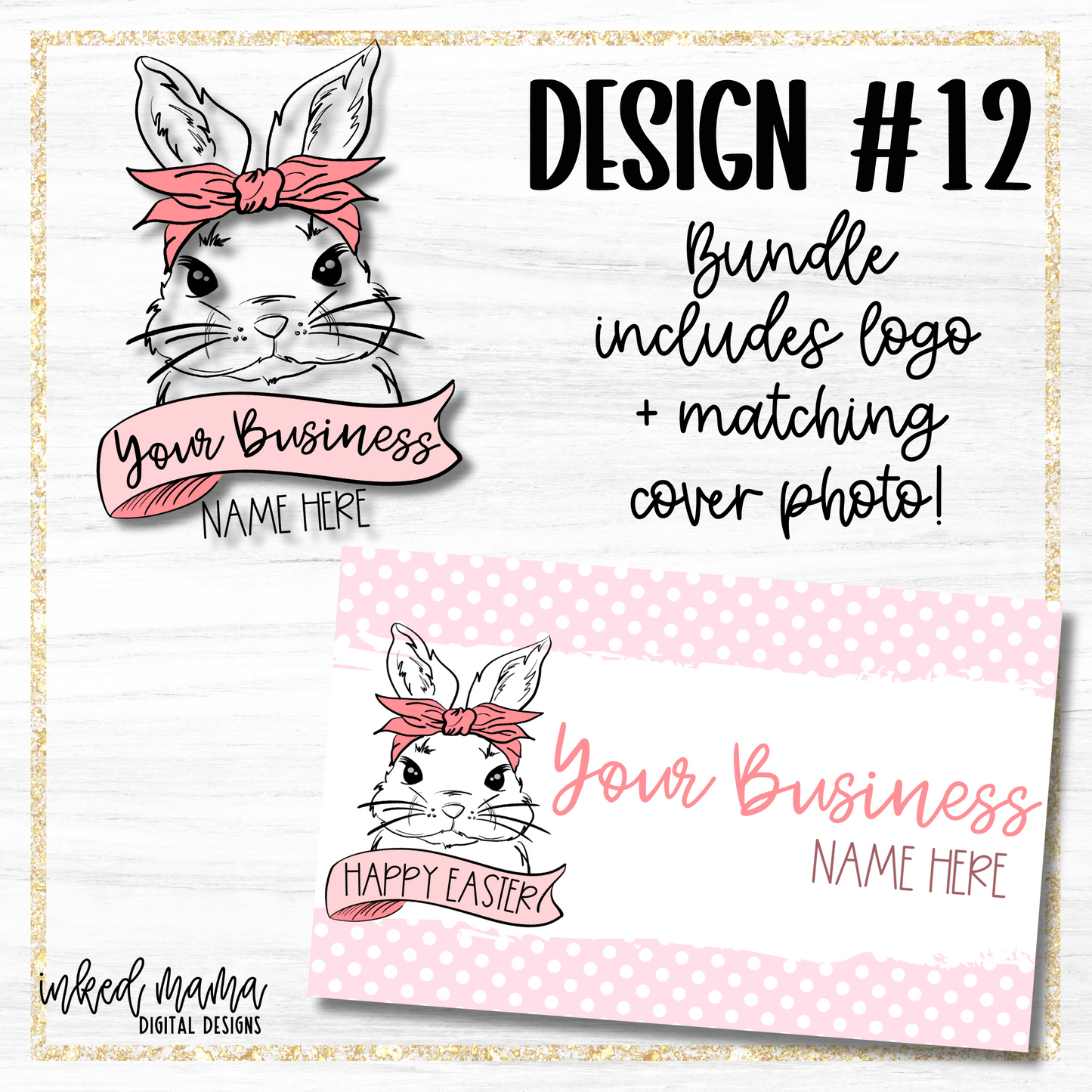 Easter Day Covers + Matching Logos | Small Business Digital Branding
