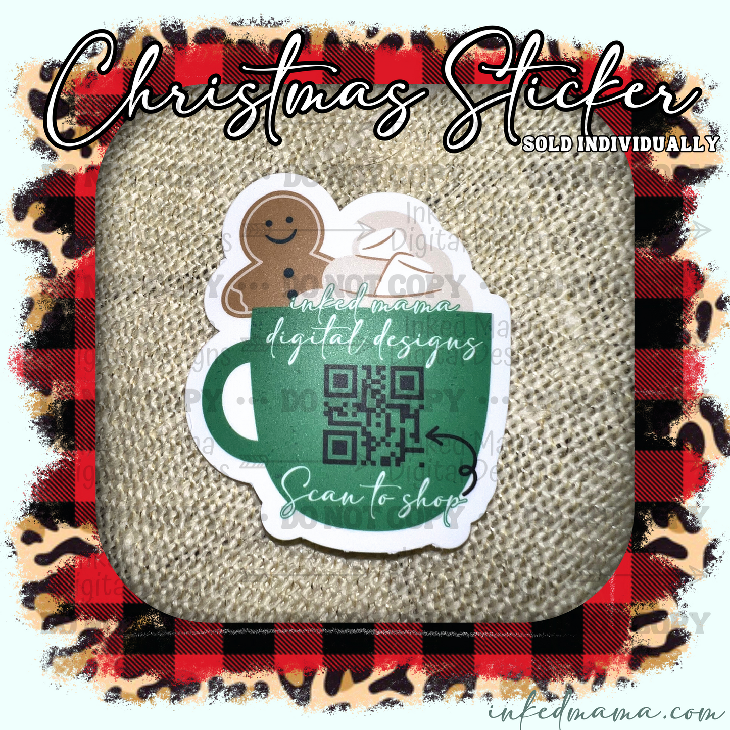 Green Coco Mug | Custom to you QR Sticker | Set of 24