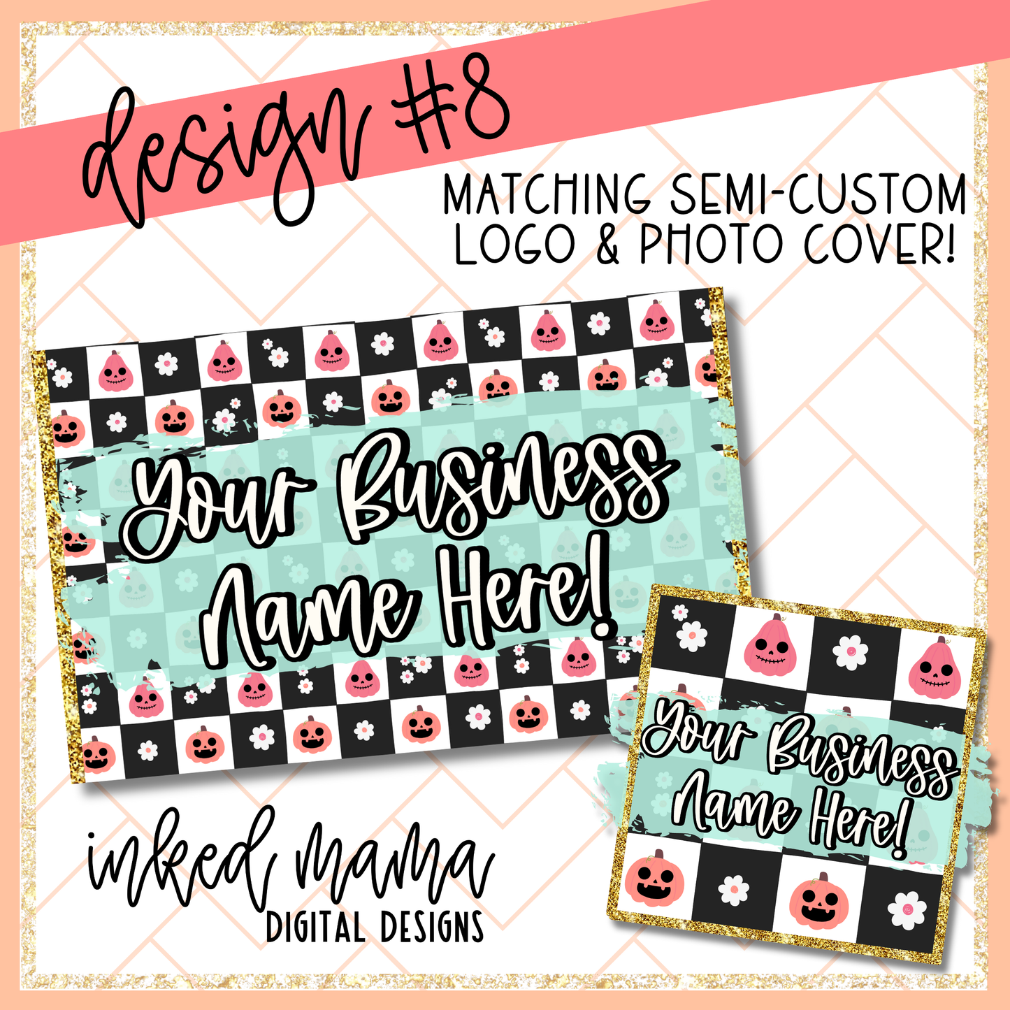2025 Halloween Semi- Custom Logos | Small Business Digital Branding