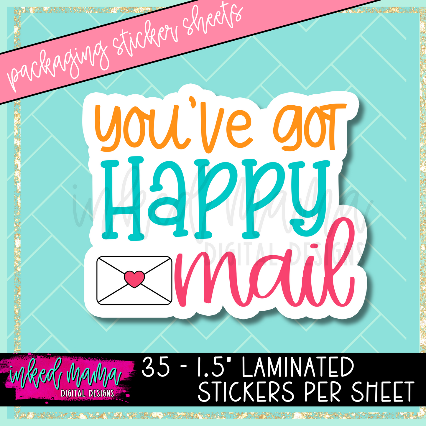 Bright Fun Mix #1 | Small Business Packaging Vinyl Stickers