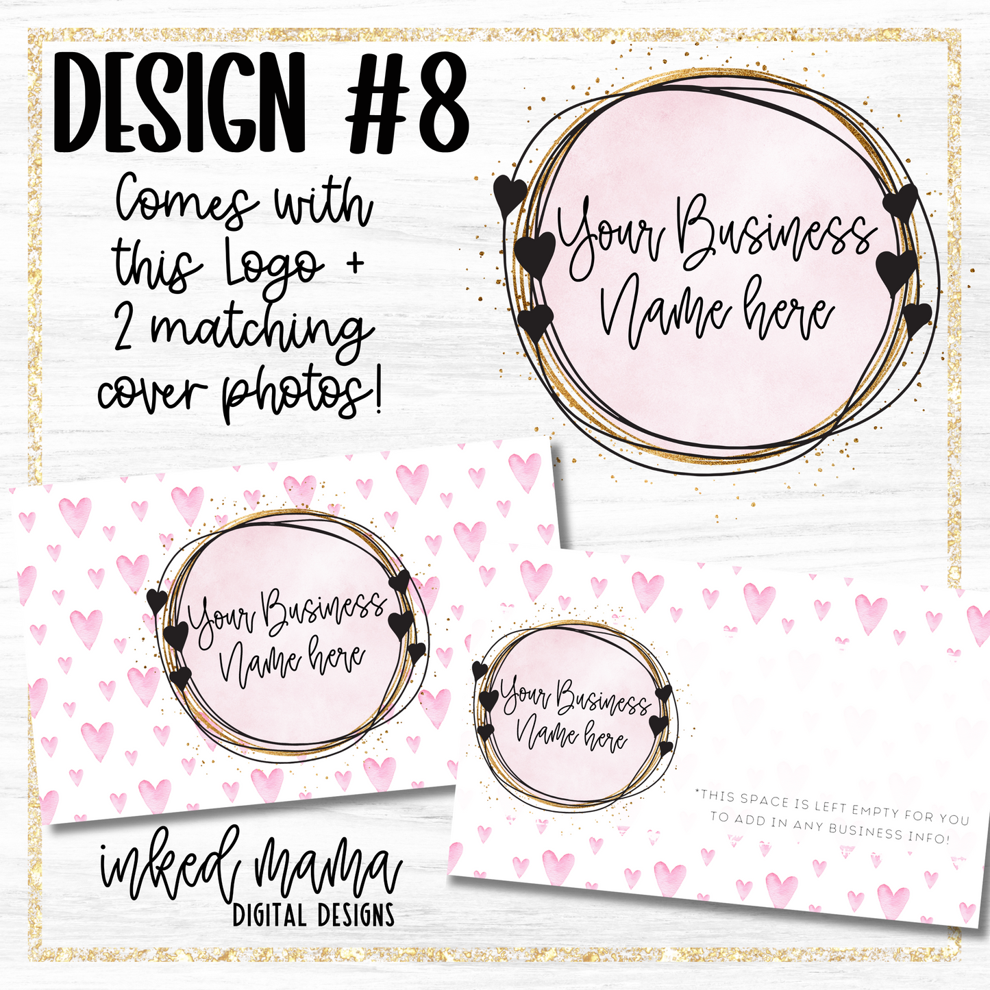 Valentine's Day Cover + Matching Logo | Small Business Digital Branding